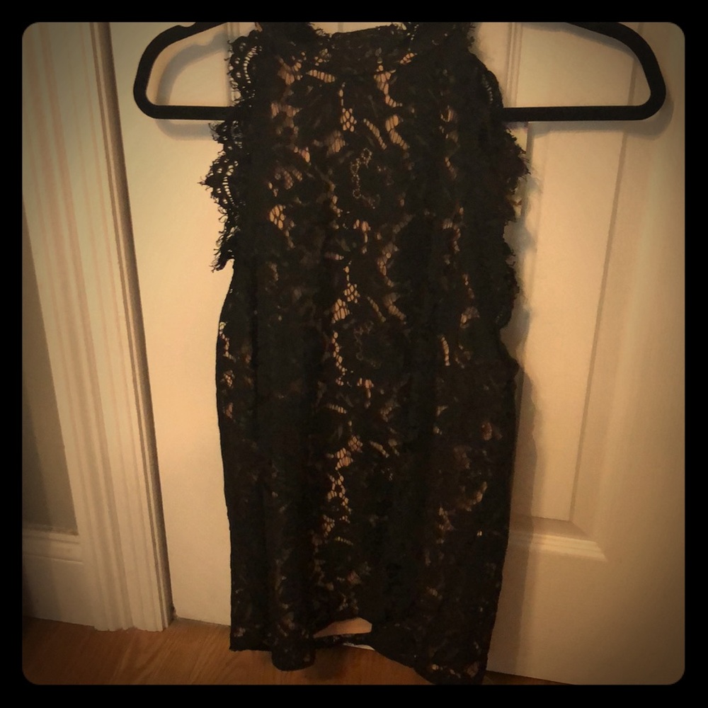 Black Lace  sleeveless top.